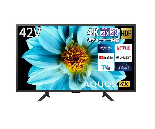 Sharp Aquos 4T-C42DJ1 42V LCD TV, 4K with Built-in Tuner, Android 